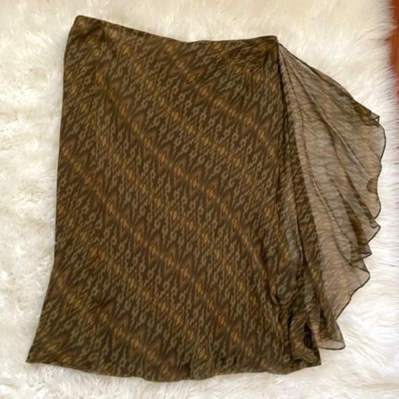 Lauren Ralph Lauren Silk Tahiti skirt with side sash - Picture 1 of 5